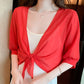 🎁2026 New Arrivals 50% OFF💥Women's Chiffon Tie-Front Top – Sheer, Cropped & Elegant – Summer Layering Essential 🍃