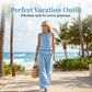 Women's Sleeveless Smocked Neck Top & Pants Set