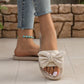 🔥While Supplies Last 50% OFF!🎉 Elegant Bow Flat Sandals